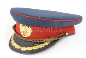 Román Néphadsereg gyalogsági ezredesi tányérsapka zománc sapkajelvénnyel. / 
Romanian People's...