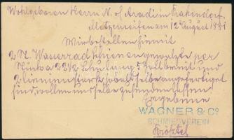 1881 2kr díjjegyes levelezőlap / PS-card "MECZENZÉF / ABAÚJ.M." - Prakendorf