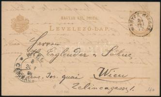 1888 2kr díjjegyes levelezőlap / PS-card "MAGYAR MECSKE" - Wien