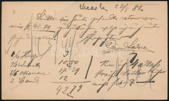 1888 2kr díjjegyes levelezőlap / PS-card "MAGYAR MECSKE" - Wien