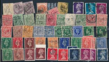 Nagy-Britannia 200 db perfin bélyeg 2 stecklapon + tasakban
