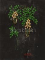 Lakkdoboz. Észak Korea, Phenjan XX. sz. közepe. 26x33 cm Kis kopással