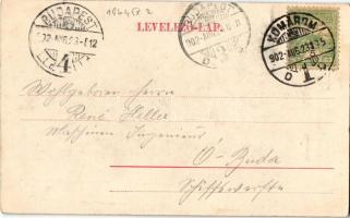 1902 Komárom, Komárno; Kőszűz a várban. Czike Dénes kiadása / Steinerner Jungfrau / castle, monument...