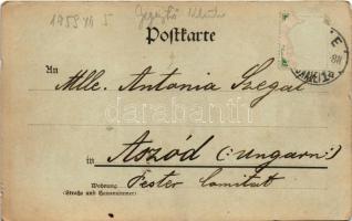 Halle, Theater / theatre at night in moonlight (small tears)