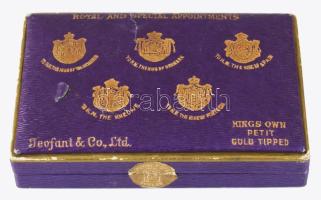 Teofani and Co. London cigarettás doboz. ca 1900. Aranyozott kartonált papírdoboz 11x7 cm