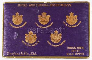 Teofani and Co. London cigarettás doboz. ca 1900. Aranyozott kartonált papírdoboz 11x7 cm