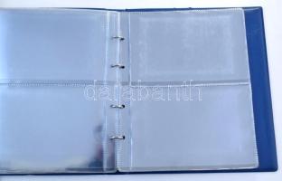 Műanyag képeslap berakó gyűrűs mappa, 19 oldalas, oldalanként 2 (vagy 4) férőhellyel
