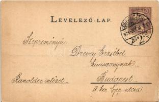 1901 Hortobágy, pányavető csikós. Pongrácz Géza kiadása, Kiss Ferenc eredeti fényképe után (EM)