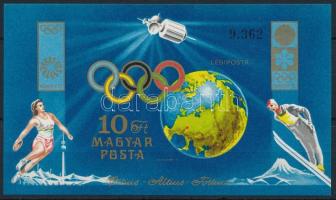 1972 Sapporotól Münchenig vágott blokk (15.000)