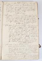 1830-1872 Az orosházi kántor céh céhkönyve több száz beírt oldalon, a céh tagok, végzések, stb kissé...