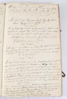 1830-1872 Az orosházi kántor céh céhkönyve több száz beírt oldalon, a céh tagok, végzések, stb kissé...