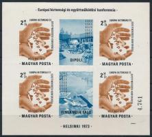1973 Európai Biztonsági és együttműködési konferencia I. - Helsinki vágott blokk (25.000)