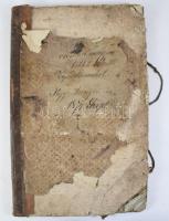 1874-1882 Az orosházi magyar lábbeli készítő ipartestület jegyzőkönyvei kb 80beírt oldalon, sérült félbőr kötésben