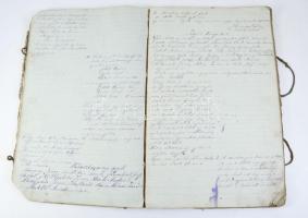 1874-1882 Az orosházi magyar lábbeli készítő ipartestület jegyzőkönyvei kb 80beírt oldalon, sérült f...