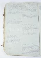 1874-1882 Az orosházi magyar lábbeli készítő ipartestület jegyzőkönyvei kb 80beírt oldalon, sérült f...