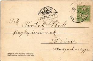 1906 Hortobágy, délibáb. Pongrácz Géza kiadása, Kiss Ferenc felvétele + "NAGY-LÉTA - DEBRECZEN ...