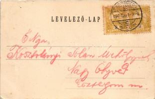 1900 Hortobágy, délibáb. Pongrácz Géza kiadása, Kiss Ferenc felvétele (EK)