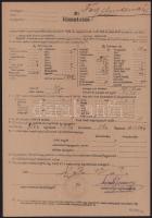 ca 1930 5 db székesfehérvári vonatkozású vadászattal kapcsolatos nyomtatvány Vadász eskű, kimutatás,...