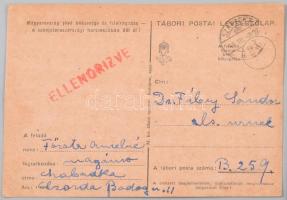 1942-43 Fábry Sándor huszár zászlós tábori levelezése kb 300 db