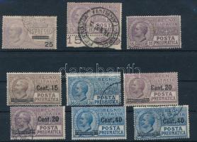 Olaszország 1917-1925 9 db bélyeg (Mi EUR 295.-)