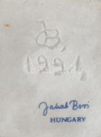 Jakab Bori (1933-2025): Virágtartó. Jelzett, minimális kopással, d: 19 cm, m: 12 cm