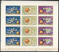 1972 Mars 2-3 vágott kisív (kis saroktörés, kis pötty a gumiban / small corner fold, small dot in gu...
