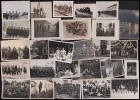 ca 1930-1940 50 db vegyes katona fotó