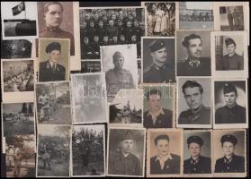 ca 1930-1940 50 db vegyes katona fotó