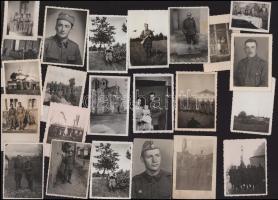 ca 1920-1940 50 db vegyes katonafotó