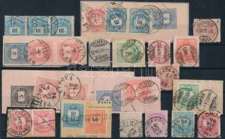 Kis bélyegzés tétel stecklapon krajcáros bélyegeken