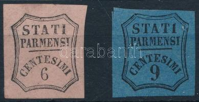 Olaszország Parma 1853/57 Hírlapbélyeg Mi 1-2 (* Mi EUR 900.-) garancia nélkül / no guarantee
