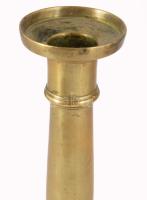 Régi bronz gyertyatartó, m: 19 cm