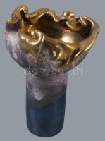 Jakab Bori (1933-2015): Váza. Jelzett, minimális kopással, m: 17,5 cm