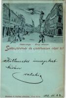 1898 Székesfehérvár - De csodálatosan nézel ki! Nádor utca este holdfényben, a Biela üstökös emlékér...