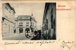 1898 Székesfehérvár, Kossuth utca, Kegyelet gyógyszertár. Klökner Péter kiadása