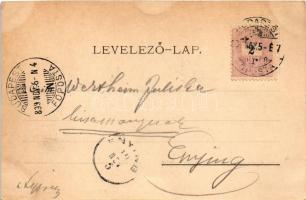 1899 Sárbogárd, Fő utca, izraelita templom, zsinagóga, vasútállomás, katolikus templom. Bartos M. ki...