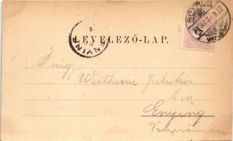 1898 Sopron, Győri pályaudvar, vasútállomás, Városliget, Deák tér. Kummert N. Lajos 15. sz. Art Nouv...