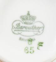 Zsolnay 4 darab virágmintás csésze, jelzett, kis kopással