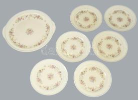 Thomas Ivory virágmintás süteményes készlet, jelzett, hibátlan, d: 18-26 cm