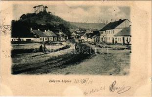 1899 Zólyomlipcse, Zólyom-Lipcse, Slovenská Lupca; vár, utca / Lupciansky hrad / castle, street (apr...