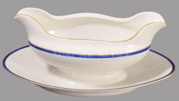 Zsolnay kékcsíkos peremű 44 részes étkészlet, jelzett, kopással, 1-1 hiba előfordulhat. /// KIZÁRÓLA...