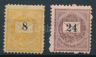 1889 8kr és 24kr 11 1/2 fogazással