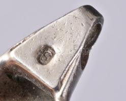 Ezüst (Ag) karkötő citrinnel, turmalinnal, gránáttal, jelzett, h: 18 cm, bruttó: 14,8 g