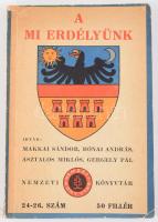 A mi Erdélyünk. Szerkesztette: Korvig Béla. Nemzeti könyvtár, 24-26. szám. Bp., 1940.,(Stádium), 111+1 p. + 4 (kétoldalas) t. Egyetlen kiadás. A többszerzős tanulmánykötet az Észak-Erdélyt visszajuttató második bécsi döntés előtt jelent meg, változatos cikkeiben a magyarság, székelység és szászság által lakott Erdély önálló, civilizációteremtő képességéről emlékezik meg. A kötet a középkor folyamán lassan beszivárgó románságról kedvezőtlen képet fest, illetve hosszasan elemzi az impériumváltás után felálló erdélyi román adminisztráció magyarellenes intézkedéseinek, etnikai tisztogatásainak hosszú sorát. (A beolvasztás és ellehetetlenítés módszereinek bőséges példatárában tallózhat az olvasó.) A kétségkívül nemzeti szempontot érvényesítő kötet rákerült az Ideiglenes Nemzeti Kormány által 1945-ben betiltott művek jegyzékére. Kiadói színes, illusztrált papírkötés, kissé kopott, kissé foltos, kissé szakadt borítóval, a gerincen kis sérülésekkel.