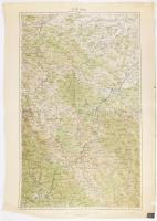 cca 1918 Turka és Belovár (Bjelovar) környéke, 2 db térkép, 1 : 200.000, lapszéli sérülésekkel, 63x4...