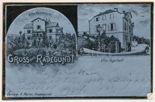 1899 Sankt Radegund bei Graz, Villa Neumayer, Villa Tegethoff. Verlag A. Reiter / villas. Art Nouvea...