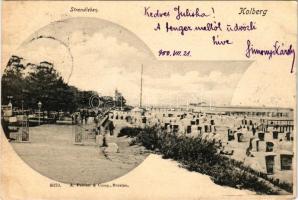1900 Kolobrzeg, Ostseebad Kolberg; Strandleben. A. Fabian &amp; Comp. / beach