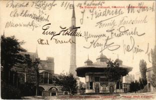 1906 Constantinople, Istanbul; Fontaine Sultan Ahmed. Max Fruchtermann / fountain, mosque