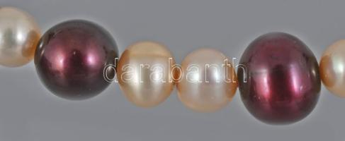 Tenyésztett gyöngy karkötő, jelzett, h: 18,5 cm