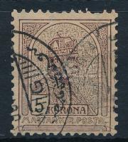 1904 Turul 5K 1-es vízjelállással (29.000) (foghiba felül / perf. fault at the top)